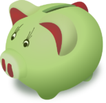 Cochon vert tirelire épargne